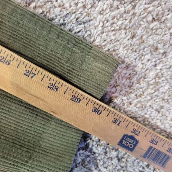 Peter Christian Corduroy Pants Mens 35x30 Tag 36x31 Green Pleated Straight - Picture 4 of 7